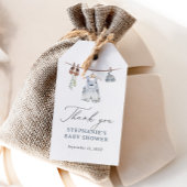 Boho Waterverf Babykleding Jongen Baby shower Cadeaulabel
