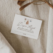 Boho Waterverf Babykleding Luier Raffle Ticket Informatiekaartje