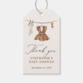 Boho Waterverf Babykleding Meisje Baby shower Cadeaulabel (Voorkant)