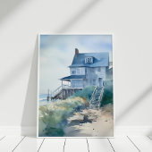 Boho Waterverf Beach House Art Poster