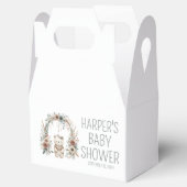 Boho Waterverf Beer Baby Shower Bedankdoosjes (Geopend)