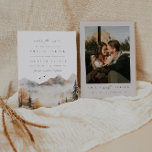 Boho Waterverf Berg Bruiloft Save The Date Kaart<br><div class="desc">Dit is een bergbruiloft bewaar de datumuitnodiging met een prachtige waterverf herfst bergscène en een elegante lettercombinatie. Bewerk de meeste* woorden en alle kleuren behalve de kleur van de waterverf bergscène. * De woorden "en" en "ontvangst te volgen" kunnen niet worden bewerkt. // Voor overeenkomende items, bezoek dan het "SAWYER"...</div>