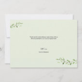 Boho Waterverf bladeren krans lente bruiloft Foto Bedankkaart (Achterkant)