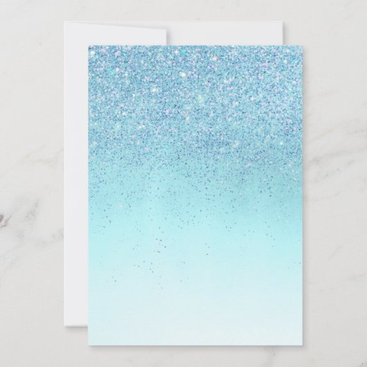 Boho Waterverf Blauw Baby Schoenen floraal Baby sh Kaart (Achterkant)