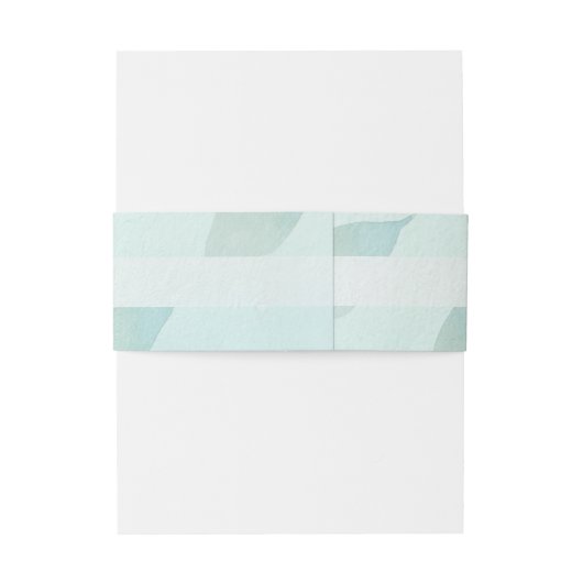 Boho Waterverf blauw gepersonaliseerd Uitnodigingen Wikkel (Achterkant Voorbeeld)