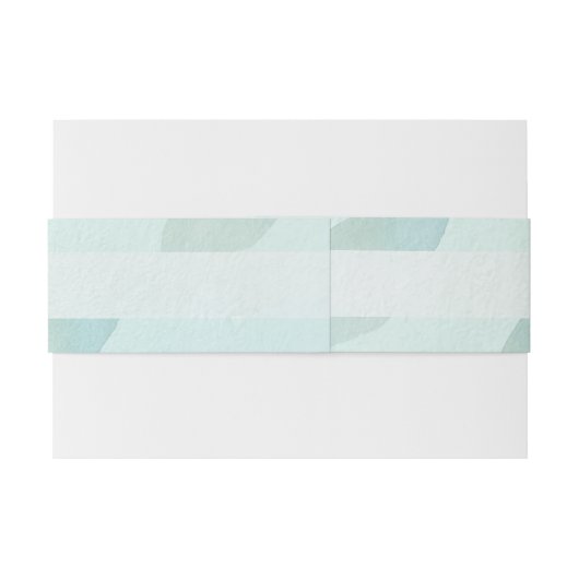 Boho Waterverf blauw gepersonaliseerd Uitnodigingen Wikkel (Achterkant Voorbeeld)