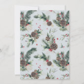 Boho Waterverf Blauw Vakantie Jongen Baby shower Kaart (Achterkant)