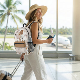 Boho Waterverf Bloem Bruid Rugzak