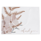 Boho Waterverf Bloem Geschenktas Groot Cadeauzakje (Voorkant)