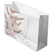 Boho Waterverf Bloem Geschenktas Groot Cadeauzakje (Voorkant Gekanteld)