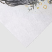 Boho Waterverf Bloem Zwart Paard Tissuepapier (Detail)