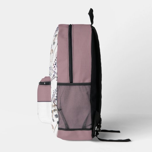 Boho Waterverf Bloemachtige Bruid Rugzak (Rechts)