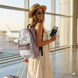 Boho Waterverf Bloemachtige Bruid Rugzak