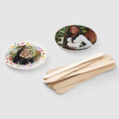 Boho Waterverf Bloemen Afstudeerder Gezicht Foto Handwaaier (Niet-gemonteerd)