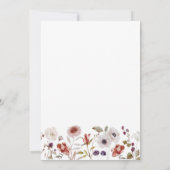 Boho Waterverf Bloemen Bruiloft Save The Date (Achterkant)
