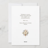 Boho Waterverf Bloemen Kerst Ornament Feestdagenkaart (Achterkant)