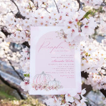 Boho Waterverf Bloemen Pompoen Meisje Baby shower