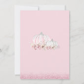 Boho Waterverf Bloemen Pompoen Meisje Baby shower Kaart (Achterkant)