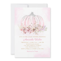 Boho Waterverf Bloemen Pompoen Meisje Baby shower