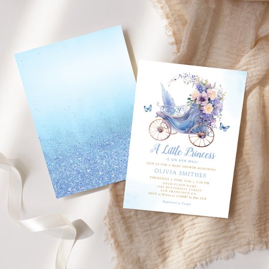 Boho Waterverf Bloemen Prinses Meisje Baby shower Kaart