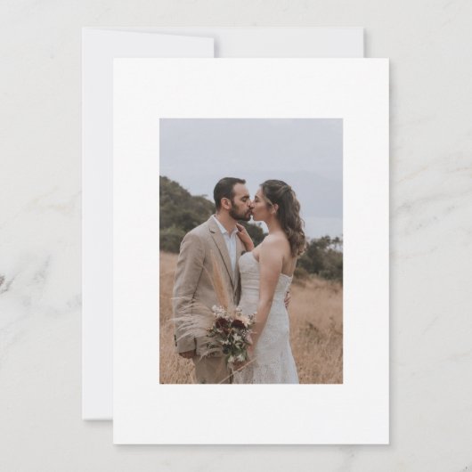 Boho Waterverf Bloemen Sjabloon QR code Bruiloft Kaart (Achterkant)