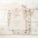Boho Waterverf Bloemen Wildbloem Baby shower Bedankkaart<br><div class="desc">Boho Waterverf Floral Wildflower Baby shower Dank u kaart.</div>
