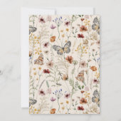 Boho Waterverf Bloemen Wildbloem Baby shower Kaart (Achterkant)