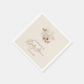 Boho Waterverf Bloemen Wildbloem Baby shower Servet (Hoek)