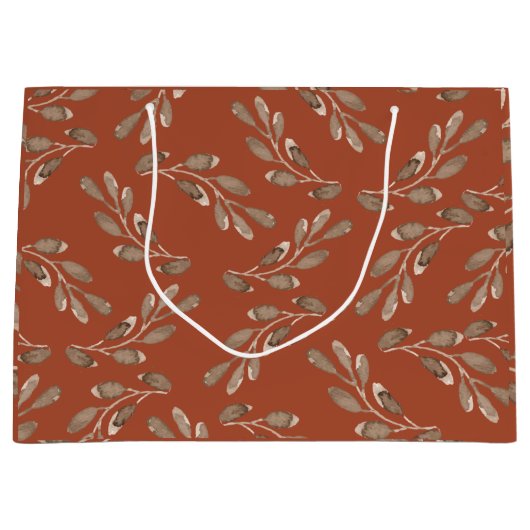 Boho Waterverf Bloemen Wrapping Papier Groot Cadeauzakje (Voorkant)