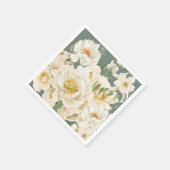 Boho waterverf bloemenblad Sage groen Servet (Hoek)