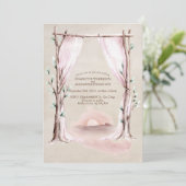 Boho Waterverf Bloemenboog en zonsondergang Kaart (Staand voorkant)