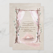 Boho Waterverf Bloemenboog en zonsondergang Kaart (Voorkant / Achterkant)