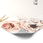 Boho Waterverf Bloemenboog Vrijgezellenfeest Welko Poster (Hoek)