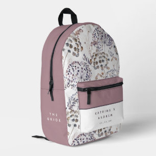 Boho Waterverf Bloemenbruid Rugzak