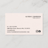 Boho Waterverf bloemenhaar Beauty  Visitekaartje (Achterkant)