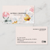 Boho Waterverf bloemenhaar Beauty  Visitekaartje (Voorkant / Achterkant)