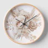 Boho Waterverf Bloemenklok – Elegant & Tijdloos (Voorkant)