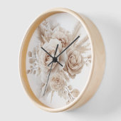 Boho Waterverf Bloemenklok – Elegant & Tijdloos (Hoek)