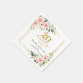 Boho waterverf blozen blozende eucalyptus 20e b-da servet (Hoek)