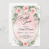 Boho waterverf blozen eucalyptus en goud kaart (Voorkant / Achterkant)