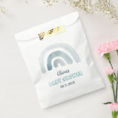 Boho Waterverf Blue Rainbow Baby shower Bedankzakje (Gezegeld)