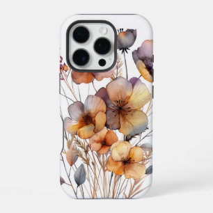 Boho Waterverf Botanische Bloem iPhone 16 Pro Hoesje