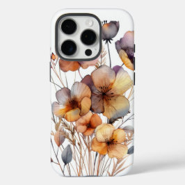 Boho Waterverf Botanische Bloemen iPhone 16 Pro Hoesje