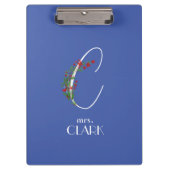 Boho waterverf botanische letter C Klembord (Voorkant)