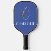 Boho waterverf botanische letter C Pickleball Paddle (Voorkant)