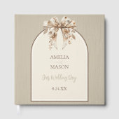 Boho Waterverf Bow bruiloft gastenboek (Voorkant)