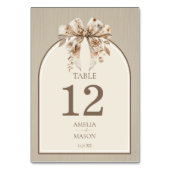 Boho Waterverf Bow Trouwtafel Kaart (Achterkant)