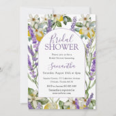 Boho Waterverf Bruidsdouche Citroen & Lavendel Kaart (Voorkant)