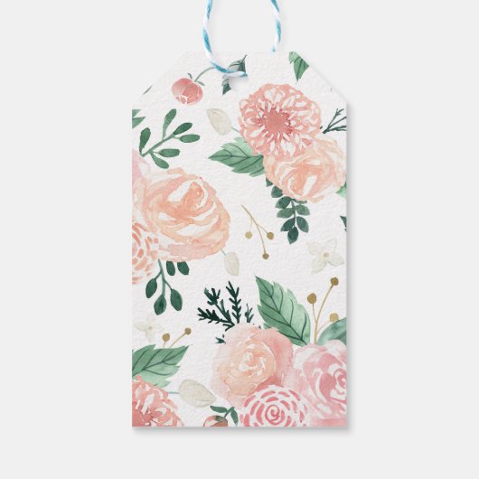 Boho Waterverf bruiloft gunst Labels Cadeaulabel (Achterkant)