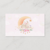 Boho Waterverf Bunny Baby shower Luier Raffle Informatiekaartje (Achterkant)